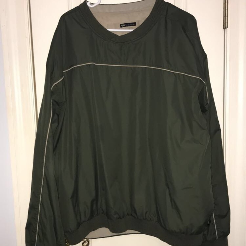 Olive Green Windbreak/Rainjacket Pullover
